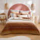 housse de couette 100% COTON NIAGARA CHATAIGNE