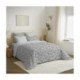 Pack Complet Housse de couette Imprimé 220 x 240 cm - Drap housse 140 x 190 cm - 100% Coton 57 Fils