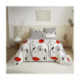 Pack Complet Housse de couette Imprimé 220 x 240 cm - Drap housse 140 x 190 cm - 100% Coton 57 Fils