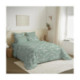 Pack Complet Housse de couette Imprimé 220 x 240 cm - Drap housse 160 x 200 cm - 100% Coton 57 Fils