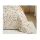 Pack Complet Housse de couette Imprimé 240 x 260 cm - Drap housse 180 x 200 cm King Size - 100% Coton 57 Fils