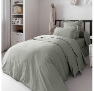 Housse de couette Percale Pur Coton Peigné Longues Fibres 80 Fils/cm²