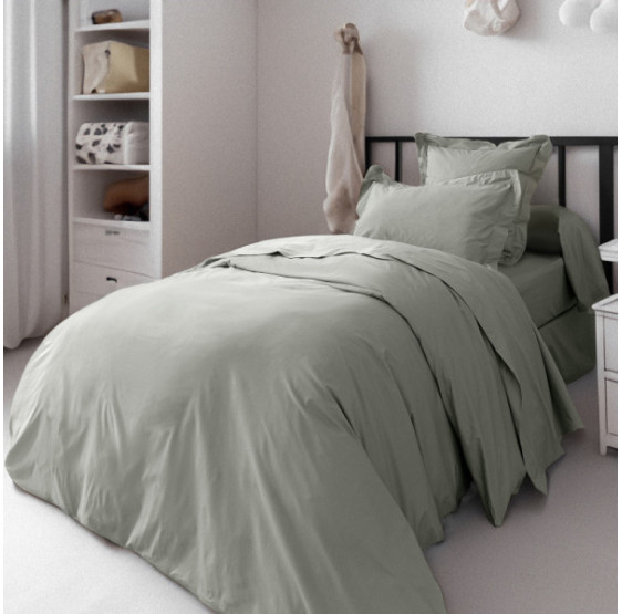 Housse de couette Percale Pur Coton Peigné Longues Fibres 80 Fils/cm²