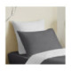 Pack Complet Housse de couette  Bicolore 140x200 cm - Drap housse 90x190 cm - 100% Coton 57 Fils