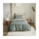 Pack Complet Housse de couette  Bicolore 140x200 cm - Drap housse 90x190 cm - 100% Coton 57 Fils