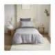 Pack Complet Housse de couette  Bicolore 140x200 cm - Drap housse 90x190 cm - 100% Coton 57 Fils