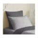 Pack Complet Housse de couette  Bicolore 140x200 cm - Drap housse 90x190 cm - 100% Coton 57 Fils