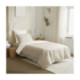 Pack Complet Housse de couette  Bicolore 140x200 cm - Drap housse 90x190 cm - 100% Coton 57 Fils