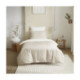 Pack Complet Housse de couette  Bicolore 140x200 cm - Drap housse 90x190 cm - 100% Coton 57 Fils