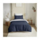 Pack Complet Housse de couette  Bicolore 140x200 cm - Drap housse 90x190 cm - 100% Coton 57 Fils