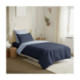 Pack Complet Housse de couette  Bicolore 140x200 cm - Drap housse 90x190 cm - 100% Coton 57 Fils