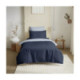 Pack Complet Housse de couette  Bicolore 140x200 cm - Drap housse 90x190 cm - 100% Coton 57 Fils