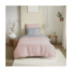 Pack Complet Housse de couette  Bicolore 140x200 cm - Drap housse 90x190 cm - 100% Coton 57 Fils