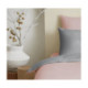 Pack Complet Housse de couette  Bicolore 140x200 cm - Drap housse 90x190 cm - 100% Coton 57 Fils