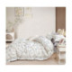 Parure de Couette Imprimé Double Face + 2 Taies d'oreiller 65x65 cm  - 100% Percale Pur Coton