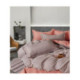 Parure de Couette Imprimé Double Face + 2 Taies d'oreiller 65x65 cm  - 100% Percale Pur Coton